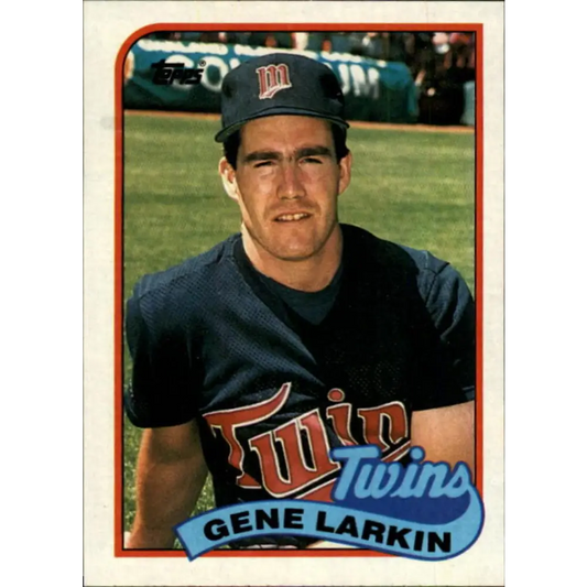 1989 Topps #318 Gene Larkin NM-MT Minnesota Twins Baseball Card Image 1