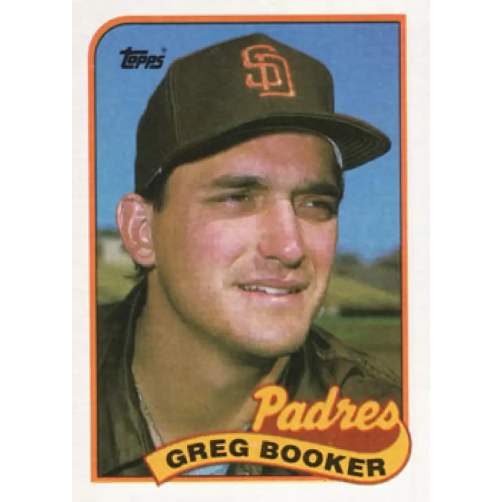 1989 Topps #319 Greg Booker NM-MT San Diego Padres Baseball Card Image 1