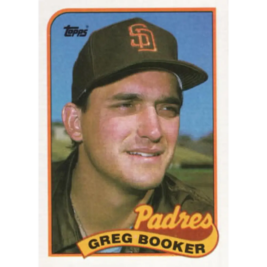 1989 Topps #319 Greg Booker NM-MT San Diego Padres Baseball Card Image 1