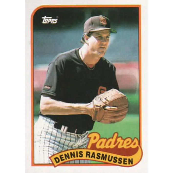 1989 Topps #32 Dennis Rasmussen NM-MT San Diego Padres Baseball Card Image 1