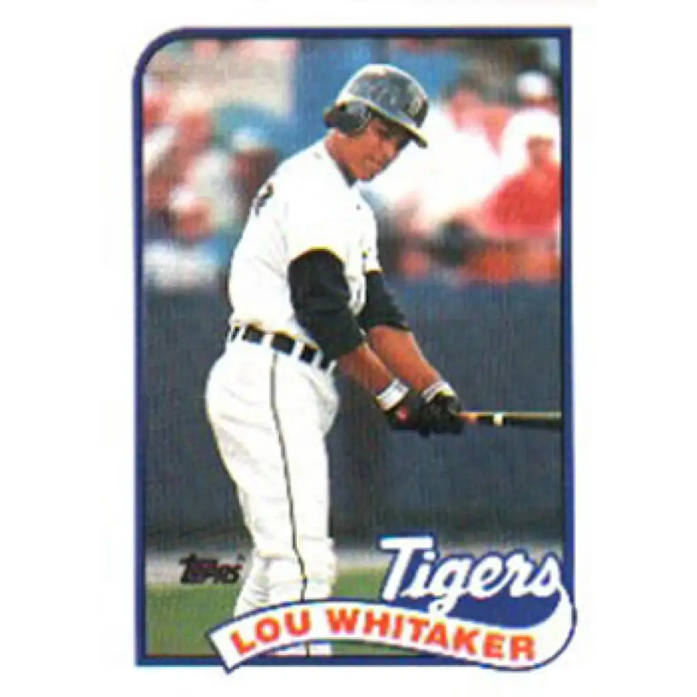 1989 Topps #320 Lou Whitaker NM-MT Detroit Tigers Baseball Card Image 1