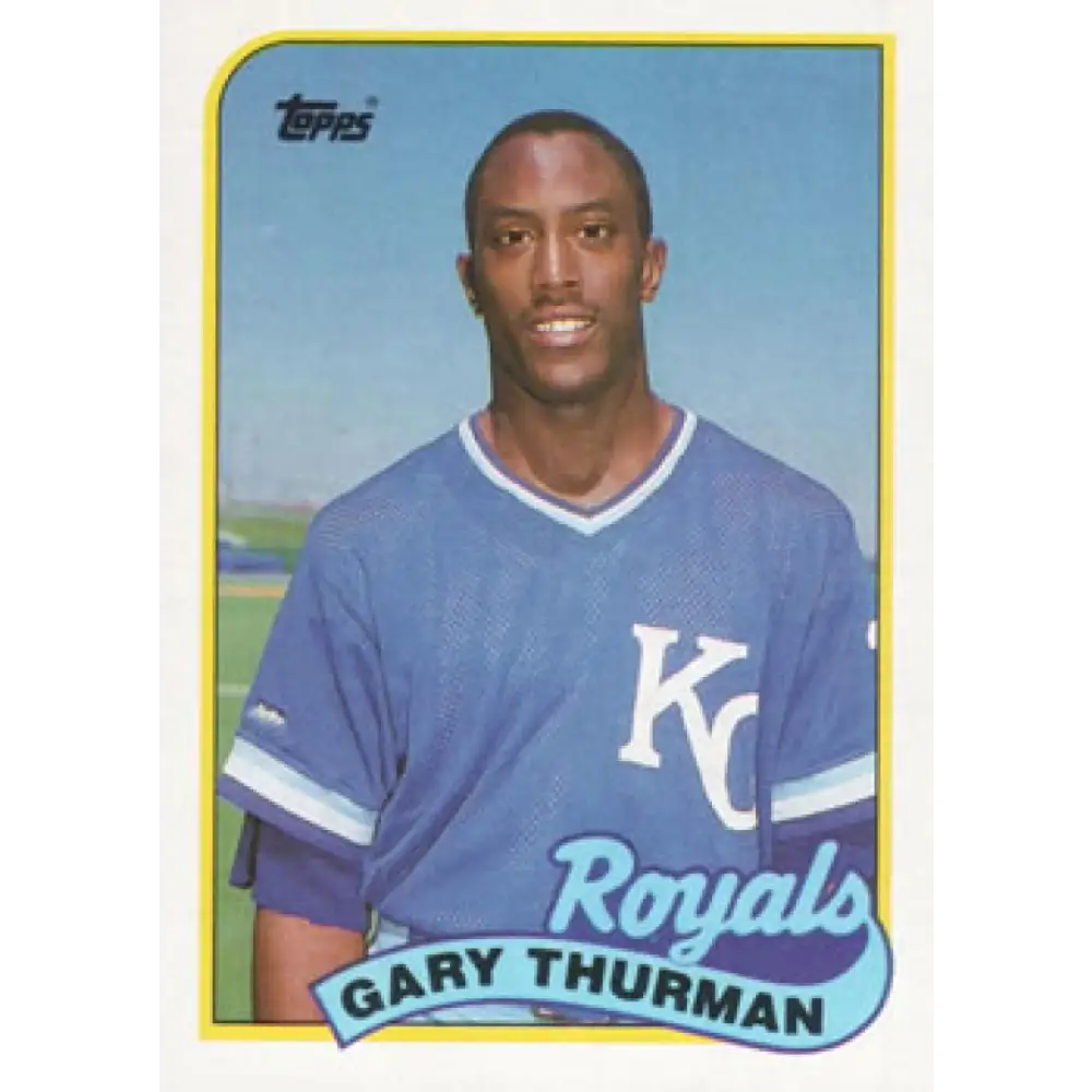 1989 Topps #323 Gary Thurman NM-MT Kansas City Royals Baseball Card Image 1