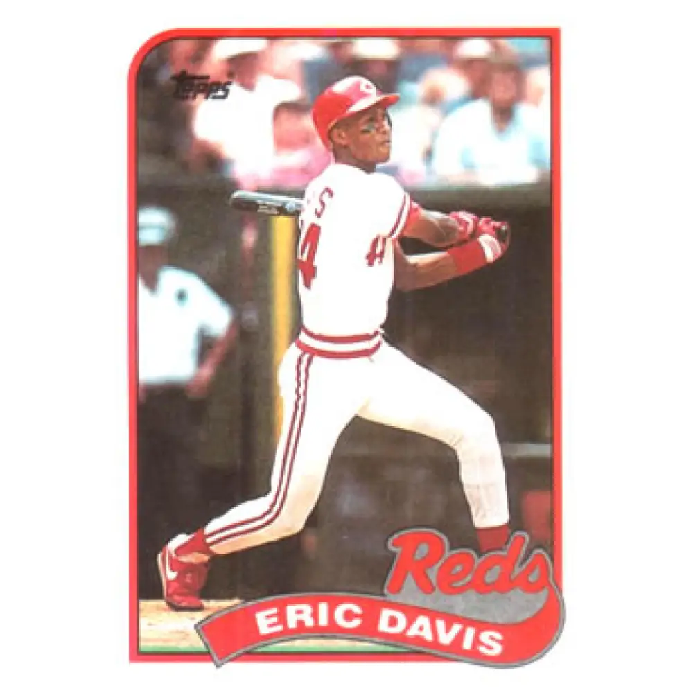 1989 Topps #330 Eric Davis NM-MT Cincinnati Reds Baseball Card Image 1