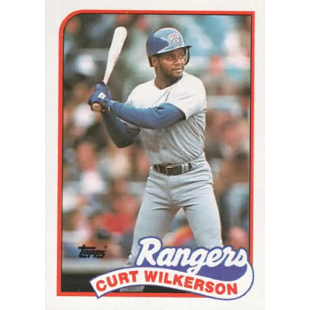 1989 Topps #331 Curtis Wilkerson NM-MT Texas Rangers Baseball Card Image 1