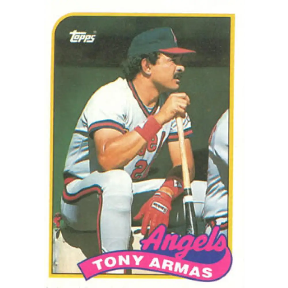 1989 Topps #332 Tony Armas NM-MT California Angels Baseball Card Image 1