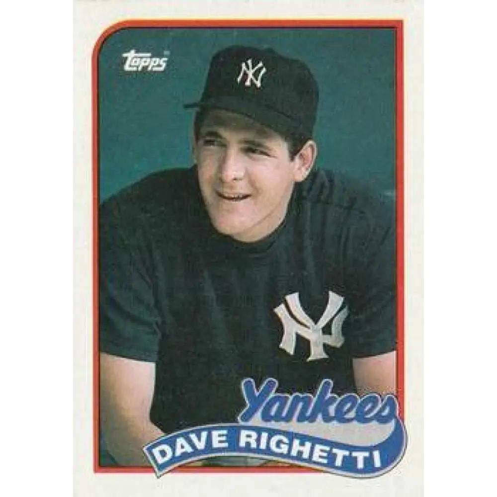 1989 Topps #335 Dave Righetti NM-MT New York Yankees Baseball Card Image 1