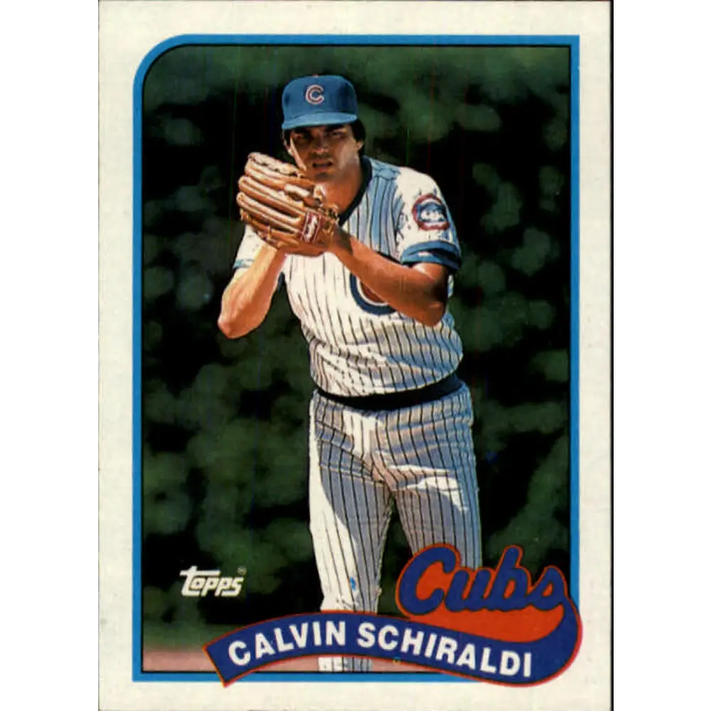 1989 Topps #337 Calvin Schiraldi NM-MT Chicago Cubs Baseball Card Image 1