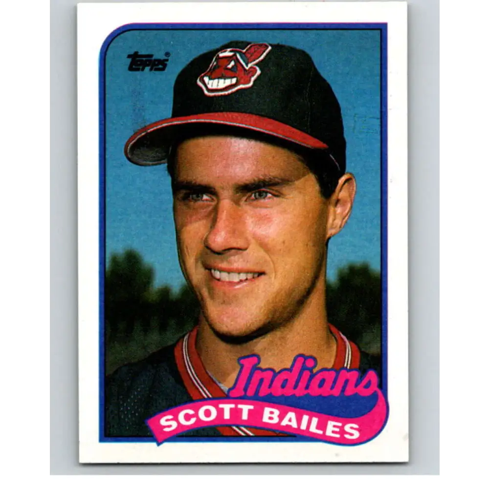 1989 Topps #339 Scott Bailes NM-MT Cleveland Indians Baseball Card Image 1