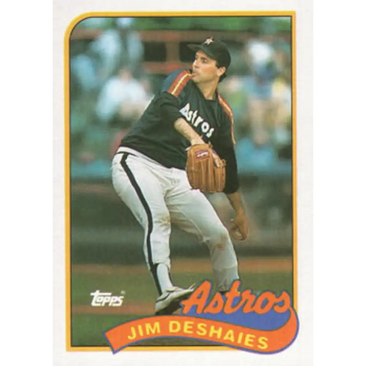 1989 Topps #341 Jim Deshaies NM-MT Houston Astros Baseball Card Image 1