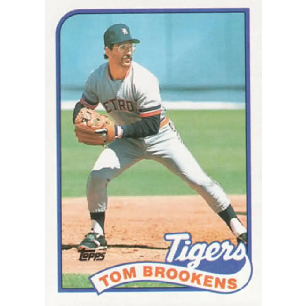 1989 Topps #342 Tom Brookens NM-MT Detroit Tigers Baseball Card Image 1