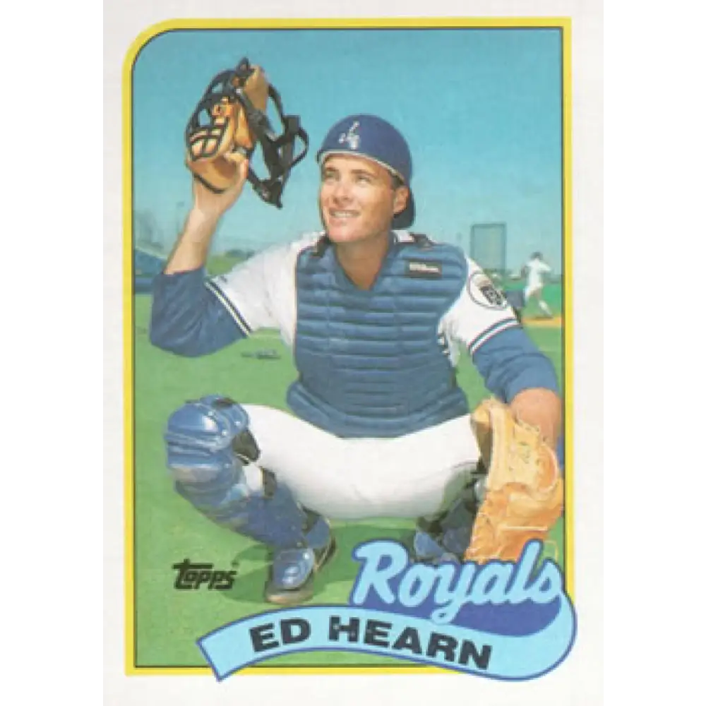 1989 Topps #348 Ed Hearn NM-MT Kansas City Royals Baseball Card Image 1