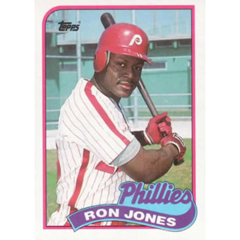 1989 Topps #349 Ron Jones NM-MT RC Rookie Philadelphia Phillies Baseball Card Image 1