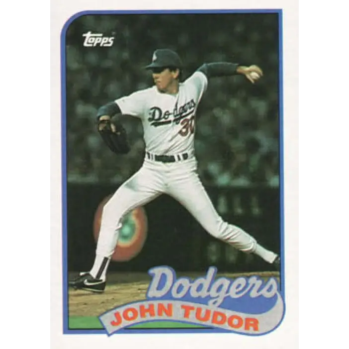 1989 Topps #35 John Tudor UER NM-MT Los Angeles Dodgers Baseball Card Image 1
