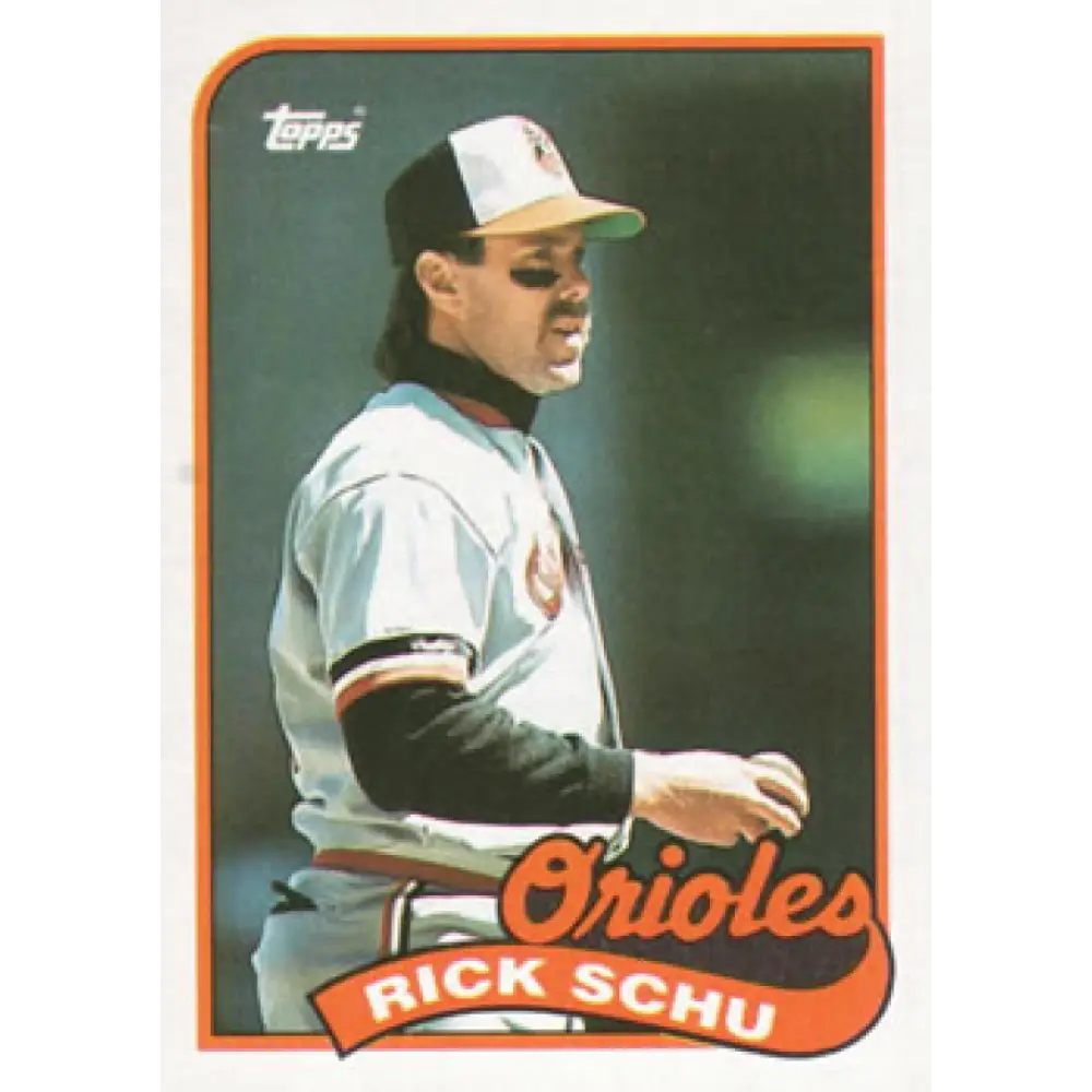 1989 Topps #352 Rick Schu NM-MT Baltimore Orioles Baseball Card Image 1