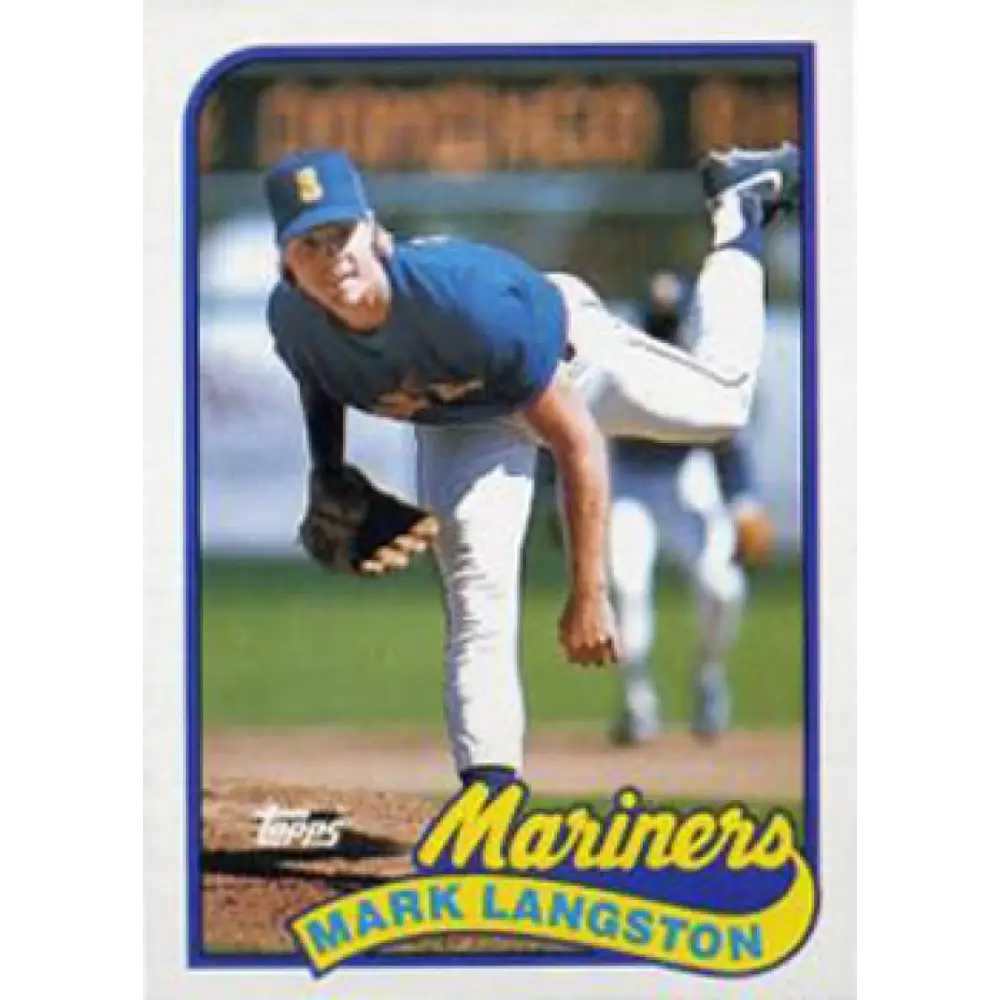 1989 Topps #355 Mark Langston NM-MT Seattle Mariners Baseball Card Image 1
