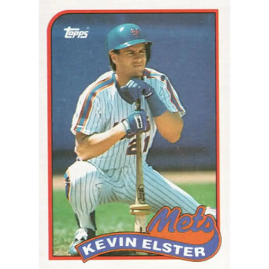 1989 Topps #356 Kevin Elster NM-MT New York Mets Baseball Card Image 1