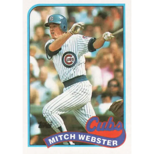 1989 Topps #36 Mitch Webster NM-MT Chicago Cubs Baseball Card Image 1