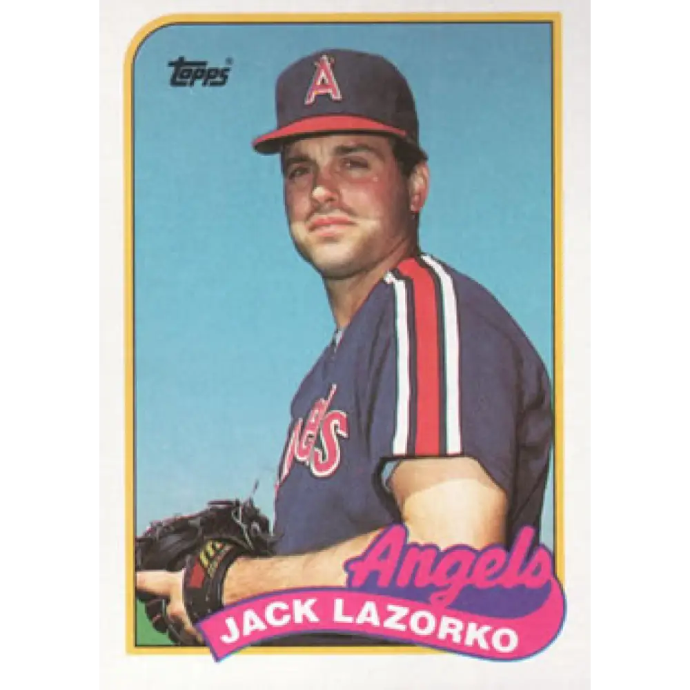 1989 Topps #362 Jack Lazorko NM-MT California Angels Baseball Card Image 1