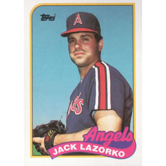 1989 Topps #362 Jack Lazorko NM-MT California Angels Baseball Card Image 1