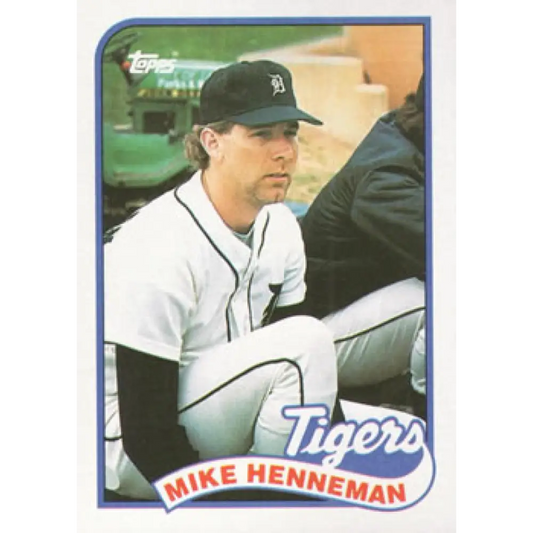 1989 Topps #365 Mike Henneman NM-MT Detroit Tigers Baseball Card Image 1