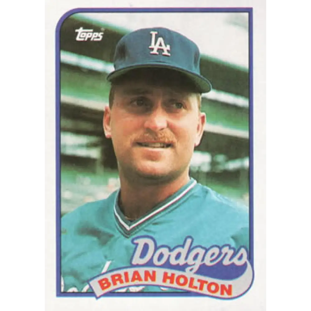 1989 Topps #368 Brian Holton NM-MT Los Angeles Dodgers Baseball Card Image 1