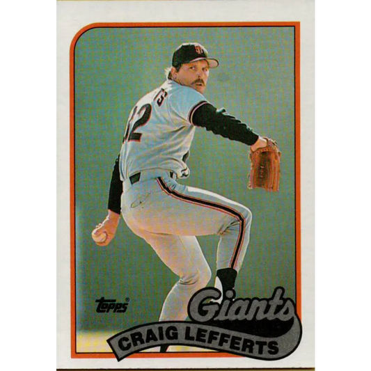 1989 Topps #372 Craig Lefferts NM-MT San Francisco Giants Baseball Card Image 1
