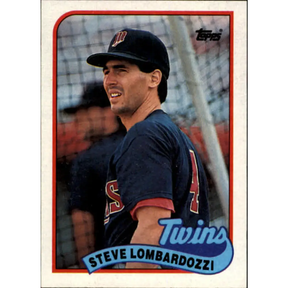 1989 Topps #376 Steve Lombardozzi NM-MT Minnesota Twins Baseball Card Image 1