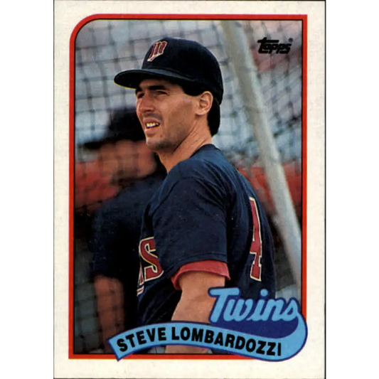 1989 Topps #376 Steve Lombardozzi NM-MT Minnesota Twins Baseball Card Image 1