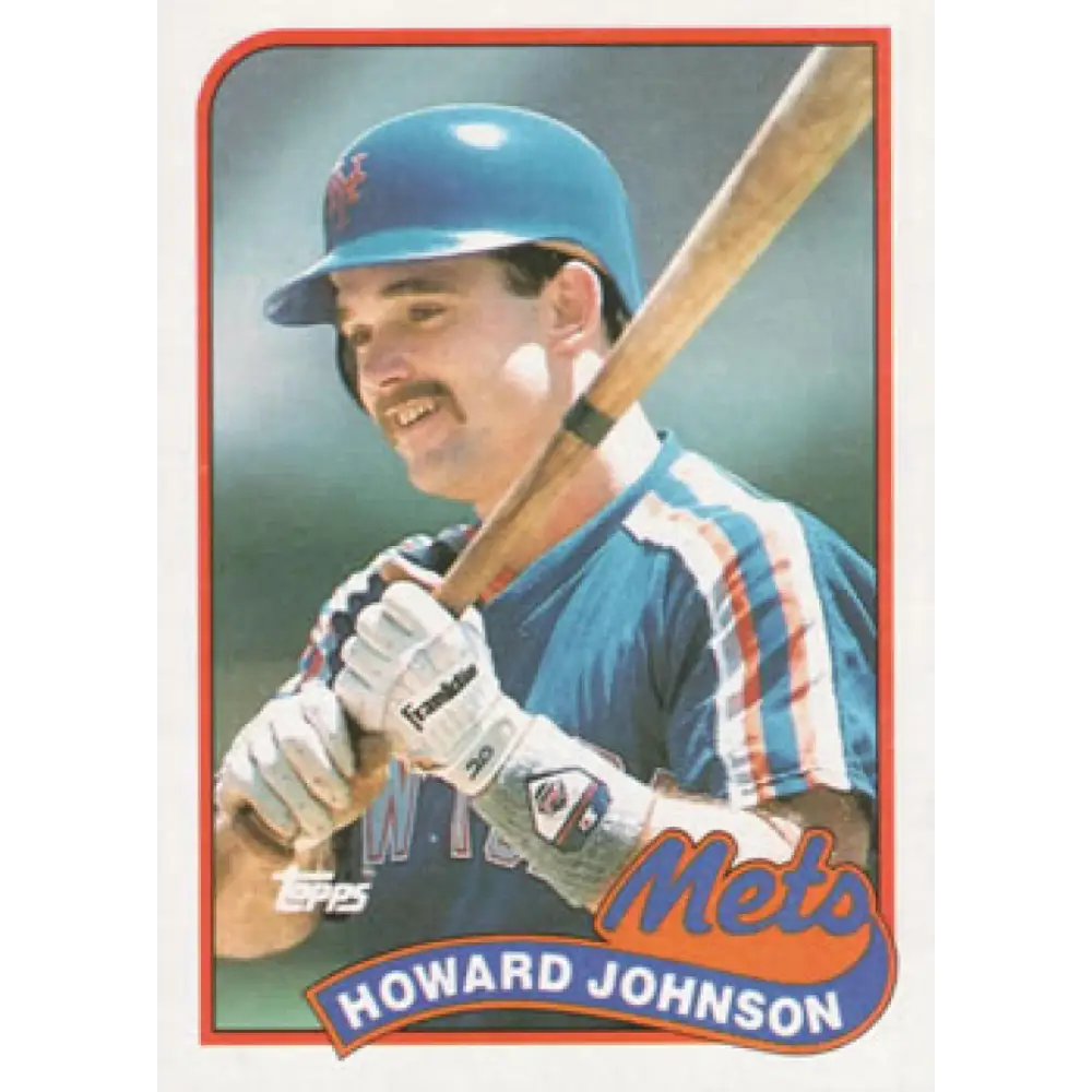 1989 Topps #383 Howard Johnson NM-MT New York Mets Baseball Card Image 1