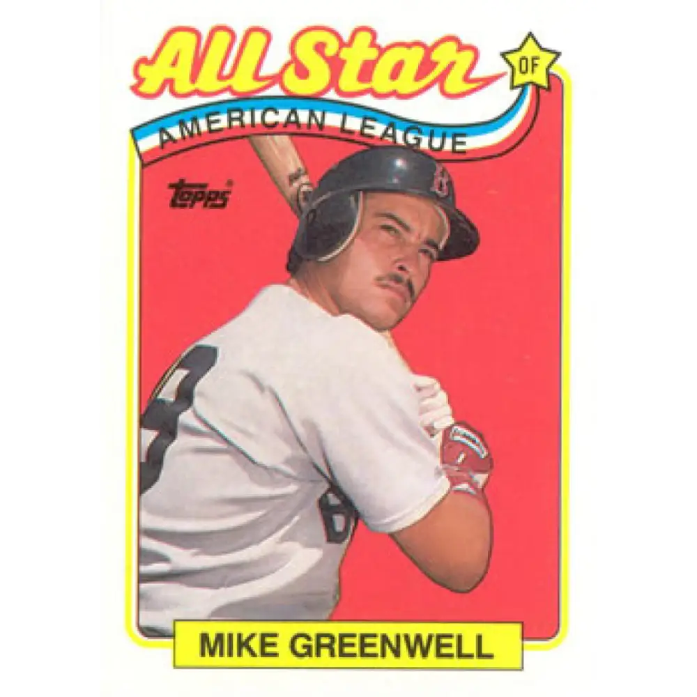 1989 Topps #402 Mike Greenwell AS NM-MT Boston Red Sox Baseball Card Image 1