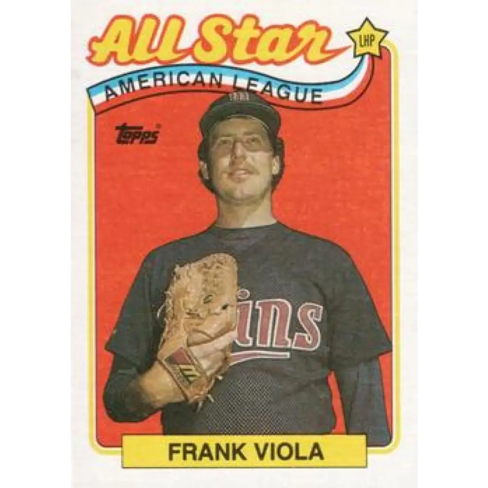 1989 Topps #406 Frank Viola AS NM-MT Minnesota Twins Baseball Card Image 1