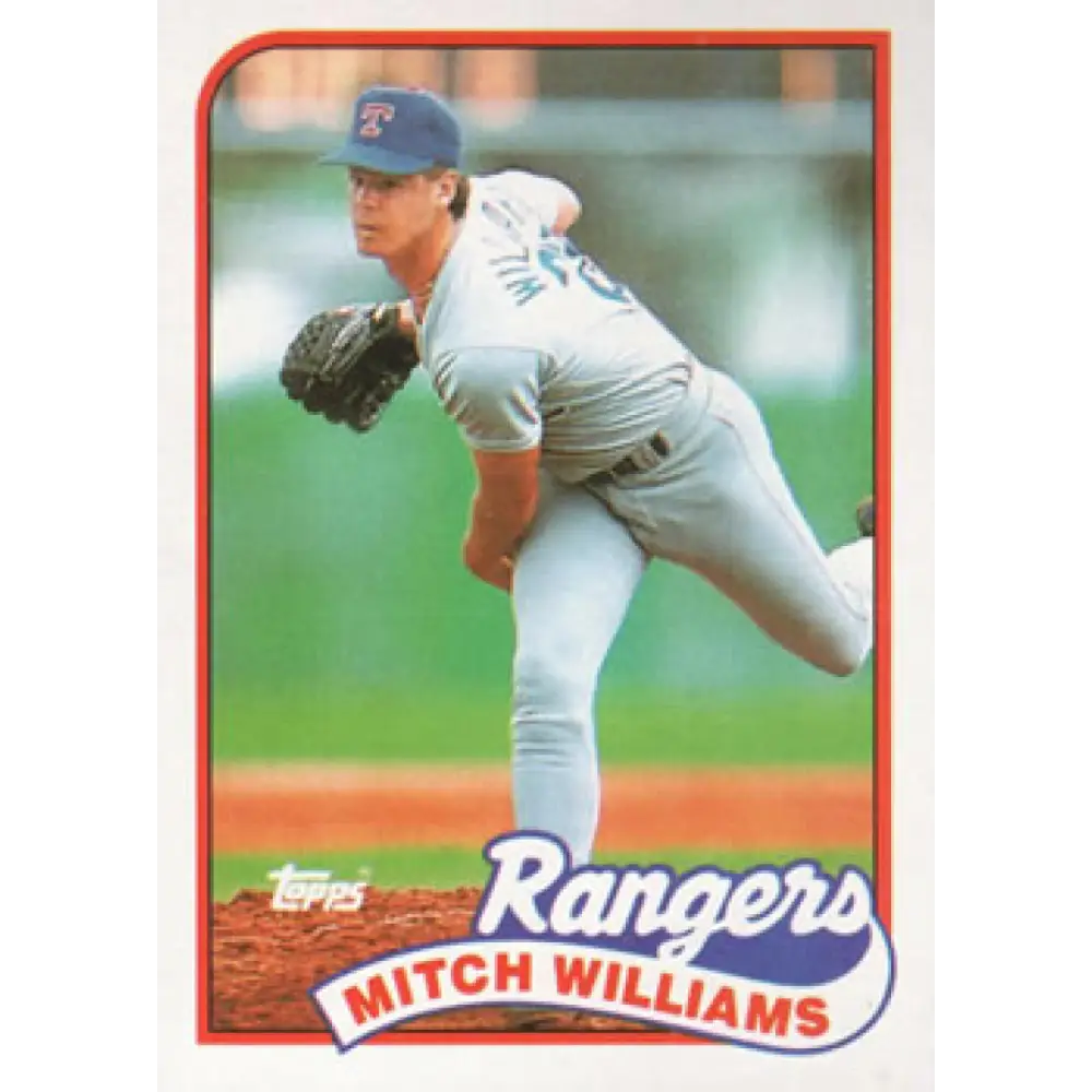 1989 Topps #411 Mitch Williams NM-MT Texas Rangers Baseball Card Image 1