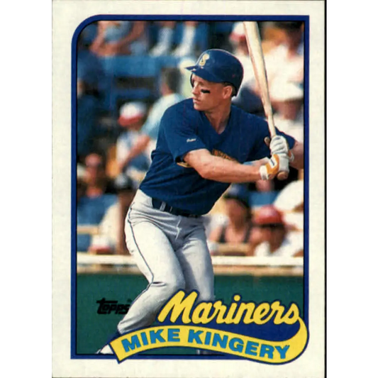 1989 Topps #413 Mike Kingery NM-MT Seattle Mariners Baseball Card Image 1