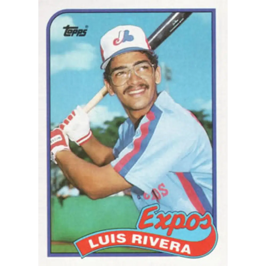 1989 Topps #431 Luis Rivera NM-MT Montreal Expos Baseball Card Image 1