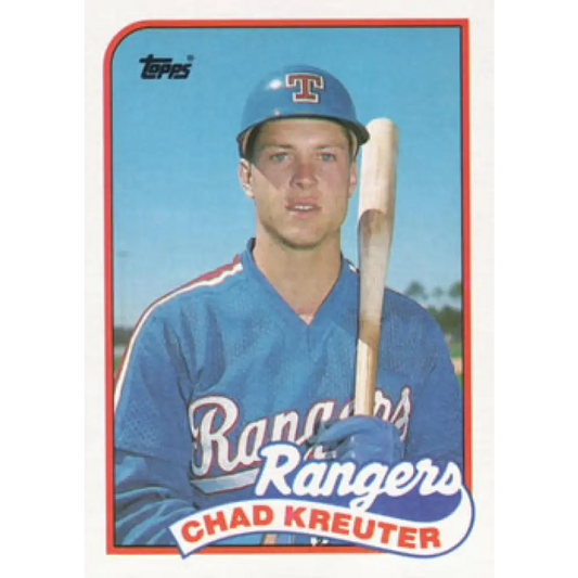 1989 Topps #432 Chad Kreuter NM-MT RC Rookie Texas Rangers Baseball Card Image 1