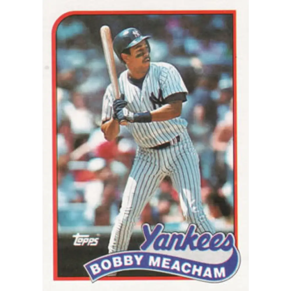 1989 Topps #436 Bobby Meacham NM-MT New York Yankees Baseball Card Image 1