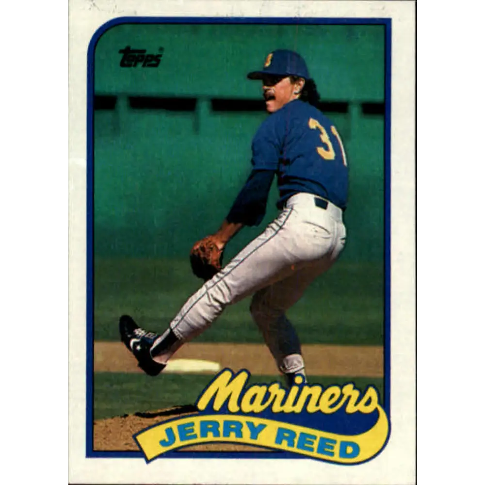 1989 Topps #441 Jerry Reed NM-MT Seattle Mariners Baseball Card Image 1