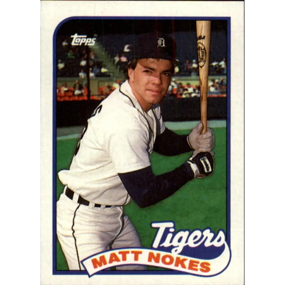 1989 Topps #445 Matt Nokes NM-MT Detroit Tigers Baseball Card Image 1