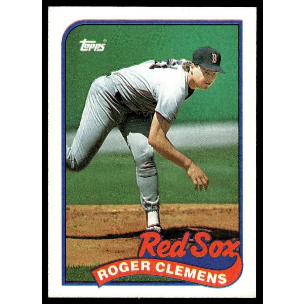 1989 Topps #450 Roger Clemens EX/NM Boston Red Sox Baseball Card Image 1