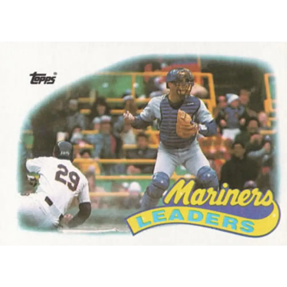 1989 Topps #459 Dave Valle Seattle Mariners TL NM-MT Seattle Mariners Baseball Card Image 1