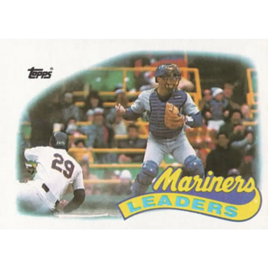 1989 Topps #459 Dave Valle Seattle Mariners TL NM-MT Seattle Mariners Baseball Card Image 1