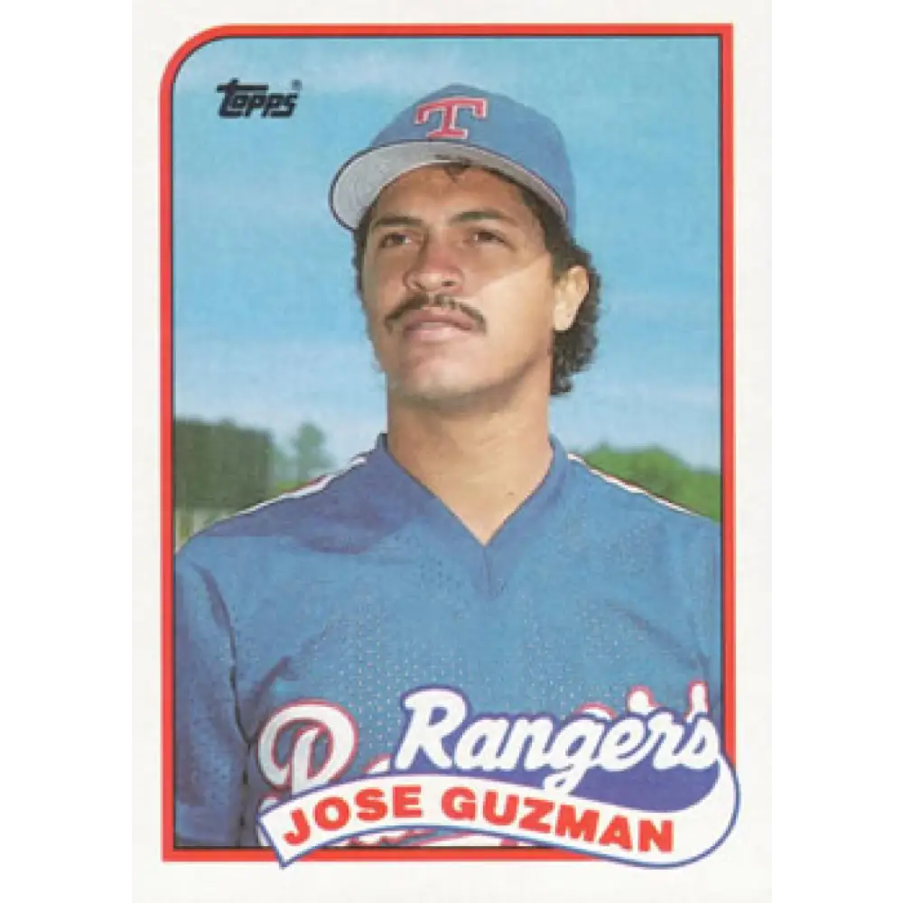 1989 Topps #462 Jose Guzman NM-MT Texas Rangers Baseball Card Image 1