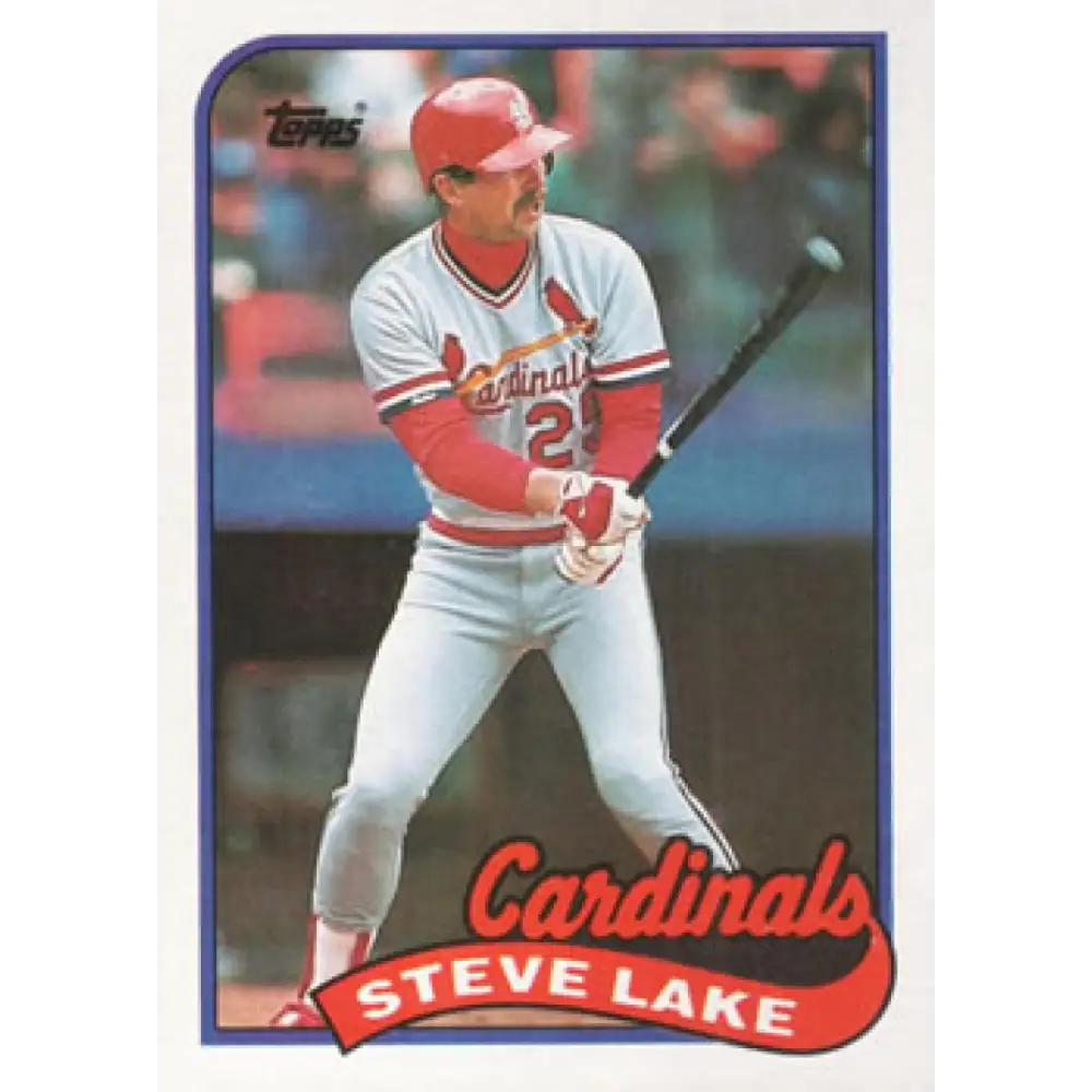 1989 Topps #463 Steve Lake NM-MT St. Louis Cardinals Baseball Card Image 1
