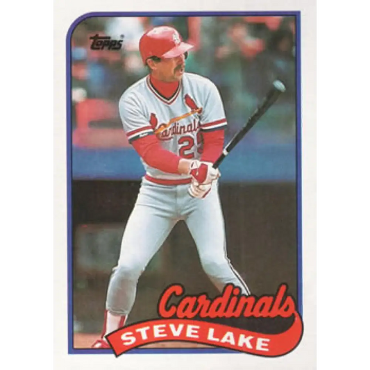 1989 Topps #463 Steve Lake NM-MT St. Louis Cardinals Baseball Card Image 1