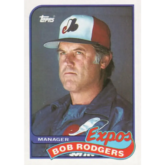1989 Topps #474 Bob Rodgers MG NM-MT Montreal Expos Baseball Card Image 1