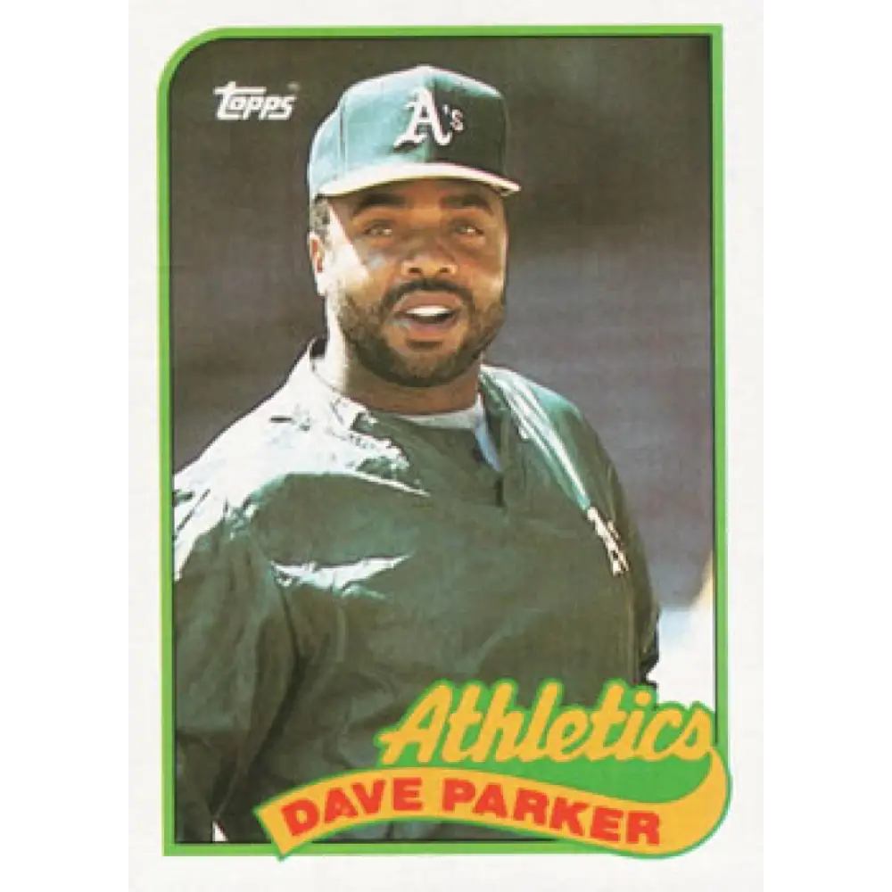 1989 Topps #475 Dave Parker NM-MT Oakland Athletics Baseball Card Image 1