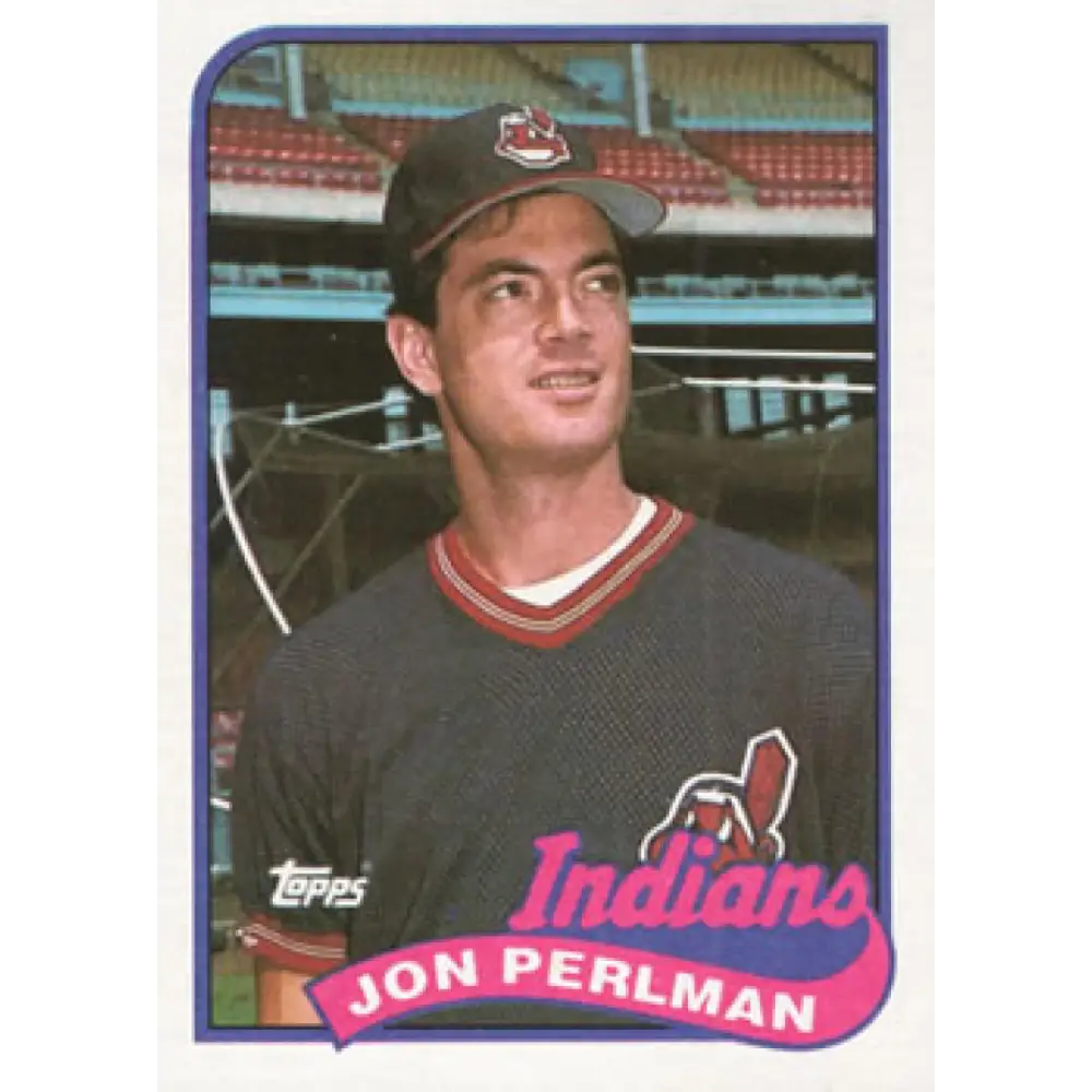 1989 Topps #476 Jon Perlman NM-MT Cleveland Indians Baseball Card Image 1