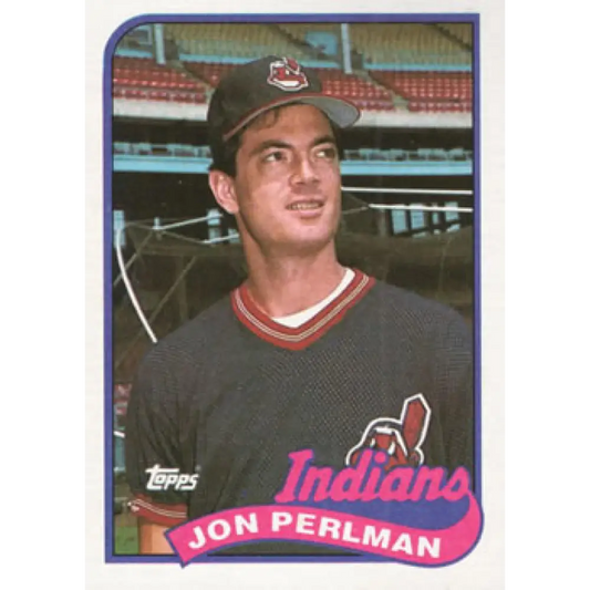1989 Topps #476 Jon Perlman NM-MT Cleveland Indians Baseball Card Image 1