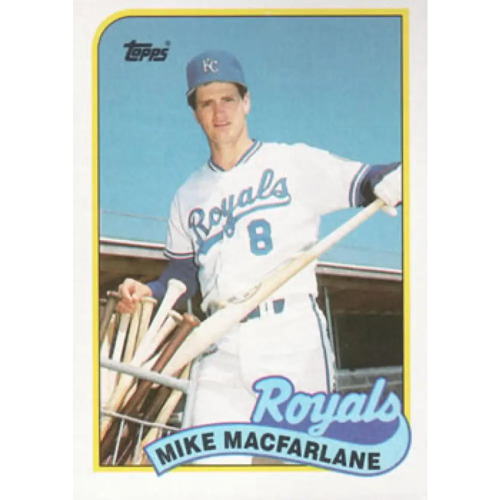 1989 Topps #479 Mike Macfarlane NM-MT RC Rookie Kansas City Royals Baseball Card Image 1