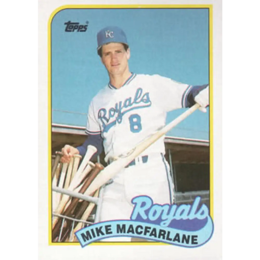 1989 Topps #479 Mike Macfarlane NM-MT RC Rookie Kansas City Royals Baseball Card Image 1